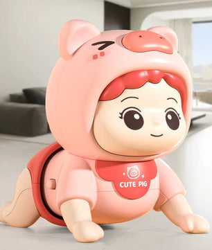Baby Toys Learn to Crawl Guide Head up Practice Training Puzzle Early Education Crawling Baby Sound Light Music