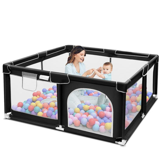 Baby Playpen, Indoor&Outdoor Playard, Play Pens for Kid Activity Center, Sturdy Safety Baby Fence with Breathable Mesh for Toddler Playpen