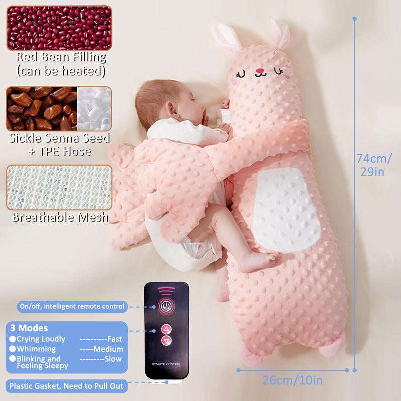 Baby Patting Soothing Palm, Sleepping Soother Patting Toy, Pillow ,Startle Prevention Cartoon Animal Baby Pillow with Red Bean Filling for Newborns - Gentle Soothing and Comfort for Infants