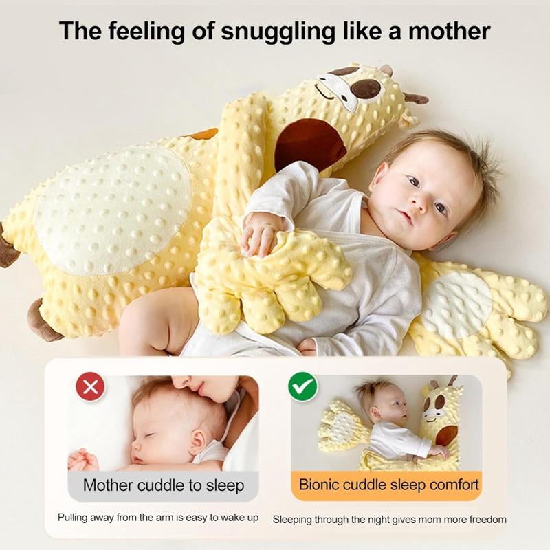 Baby Sleep Soother, Automatic Palm Patting Plush Pillow for Toddlers, Fawn-Shaped Sleeping Aid, Soft Stuffed Animal for Infants, Calming Companion for Naptime and Bedtime Yellow
