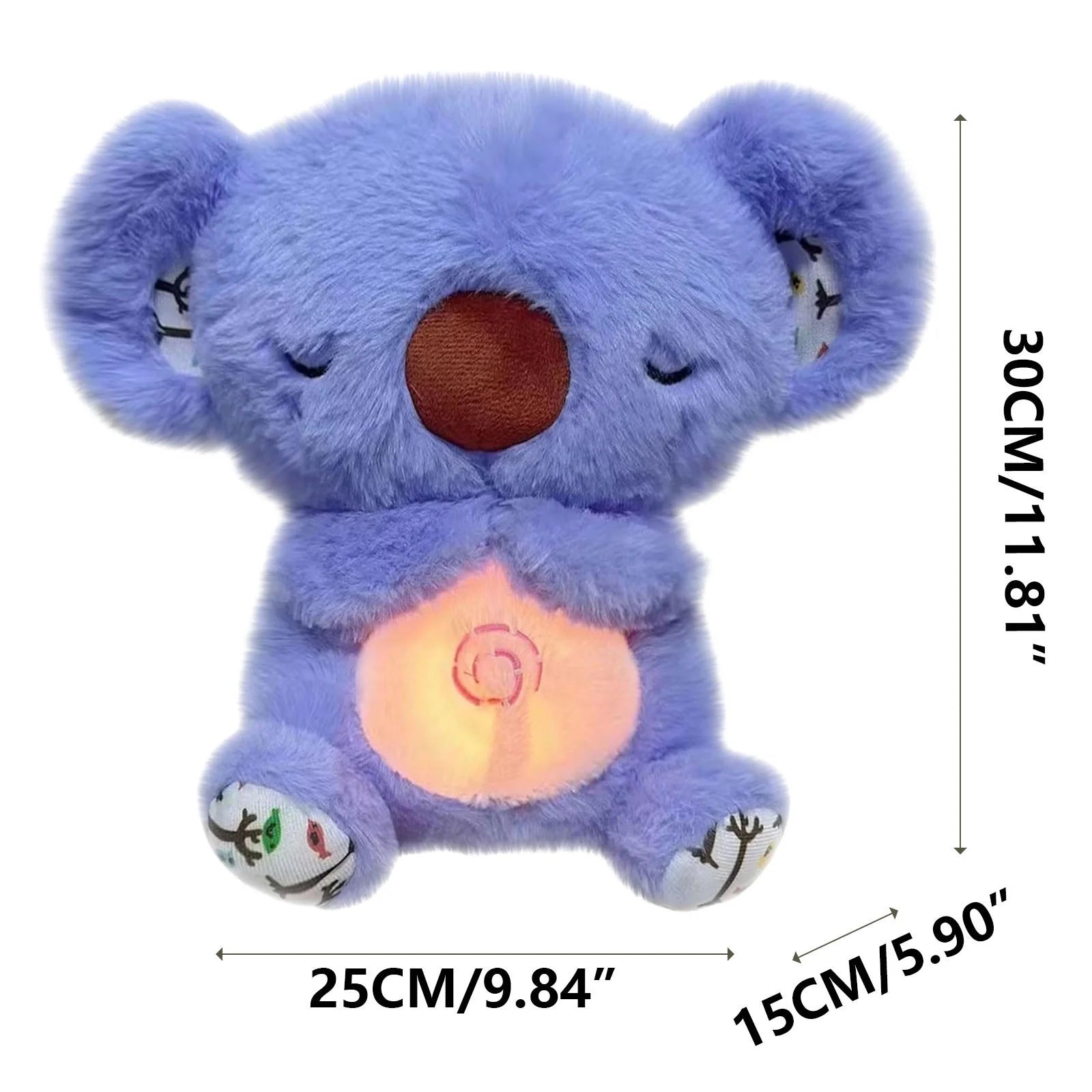 New Breathing Stuffed Animal Sleeping Plush Relief Koala Bear for Anxiety Relief Koala with Rhythmic Breathing Motion with Music Lights & Breathing Motion Adjustable in Four Modes