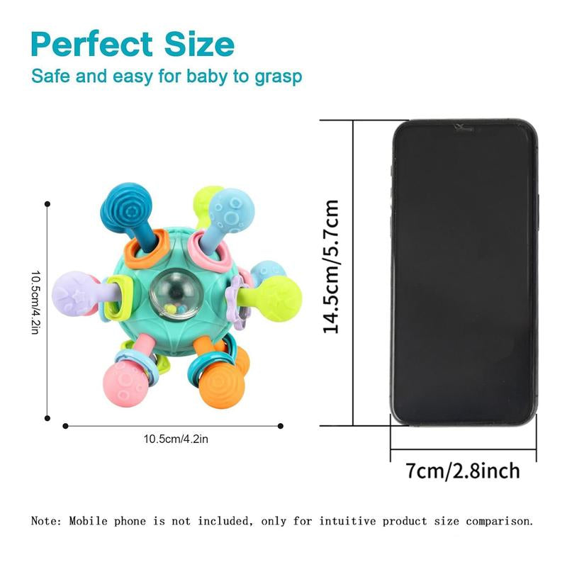 Baby Sensory Fidget Toy, Early Education Toy, Colorful Baby Teething Toy, Fun Press and Pull Baby Toys, Interactive Baby Play Toys for Infants Newborns, Baby Essentials
