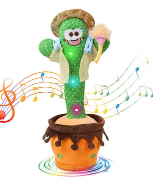2024 Dancing Cactus Toy,Singing,Mimicking Repeating & Recording, Lighting up Interactive Toys, Plush Toys for Chrismats Gift Set A3