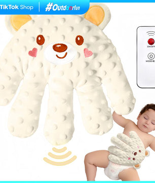 Baby Patting Soothing Palm, Sleepping Soother Patting Toy, Pillow ,Startle Prevention Cartoon Animal Baby Pillow with Red Bean Filling for Newborns - Gentle Soothing and Comfort for Infants