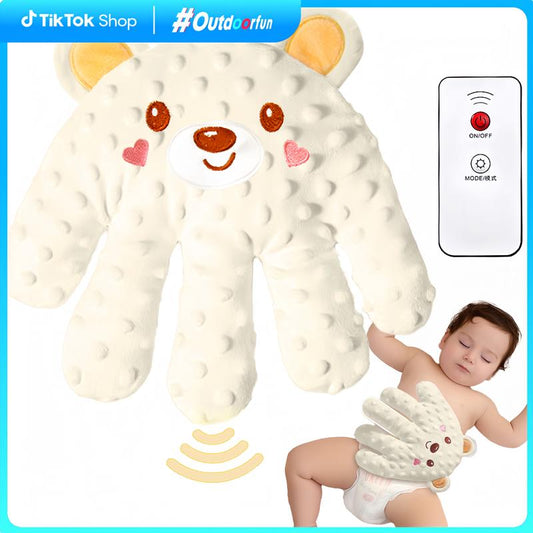 Baby Patting Soothing Palm, Sleepping Soother Patting Toy, Pillow ,Startle Prevention Cartoon Animal Baby Pillow with Red Bean Filling for Newborns - Gentle Soothing and Comfort for Infants