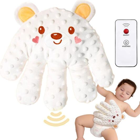 Baby Patting Soothing Palm, Sleepping Soother Patting Toy, Pillow ,Startle Prevention Cartoon Animal Baby Pillow with Red Bean Filling for Newborns - Gentle Soothing and Comfort for Infants