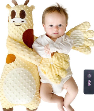 Baby Sleep Soother, Automatic Palm Patting Plush Pillow for Toddlers, Fawn-Shaped Sleeping Aid, Soft Stuffed Animal for Infants, Calming Companion for Naptime and Bedtime Yellow