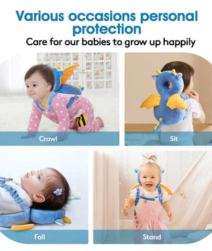 Babybond Baby Head Protector Pad - Adjustable Safety Cushion Backpack for Infants & Toddlers, Head Protection for Learning to Walk