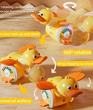 Children Toys Duck, Kids Musical Play Toys, Duck Toys with Music & Lights, Light up Learning Toys, Sensory Dancing Crawling Kids Toy, Easter Basket Stuffers Gifts