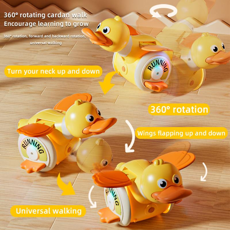 Children Toys Duck, Kids Musical Play Toys, Duck Toys with Music & Lights, Light up Learning Toys, Sensory Dancing Crawling Kids Toy, Easter Basket Stuffers Gifts
