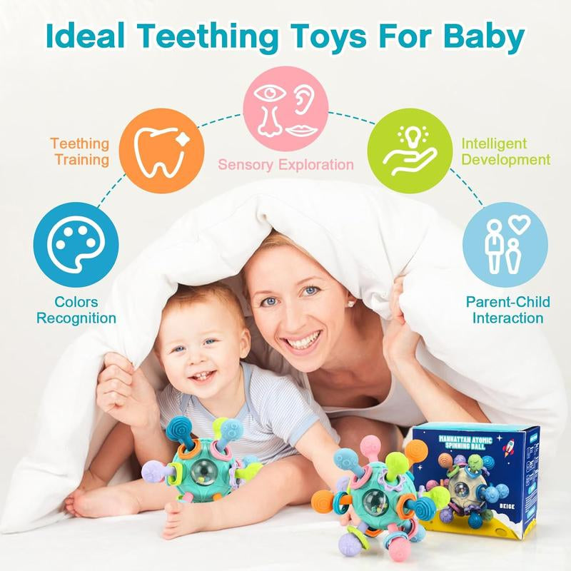 Baby Sensory Fidget Toy, Early Education Toy, Colorful Baby Teething Toy, Fun Press and Pull Baby Toys, Interactive Baby Play Toys for Infants Newborns, Baby Essentials