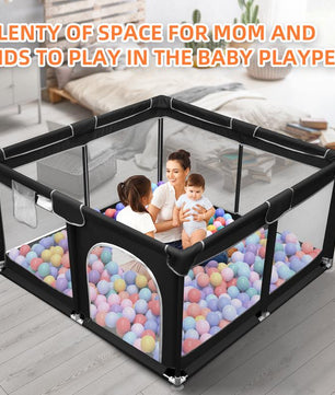 Baby Playpen, Indoor&Outdoor Playard, Play Pens for Kid Activity Center, Sturdy Safety Baby Fence with Breathable Mesh for Toddler Playpen