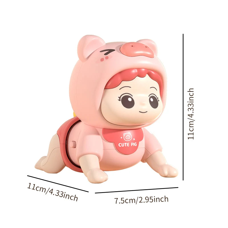 Baby Toys Learn to Crawl Guide Head up Practice Training Puzzle Early Education Crawling Baby Sound Light Music