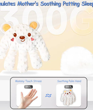 [Cozyvibes] a Patting Soother Pillow Palm, Baby Sleeping Soother Patting Toy, Animals-Shaped Sleeping Aid, Soft Stuffed Animal for Infants, Calming Companion for Naptime and Bedtime