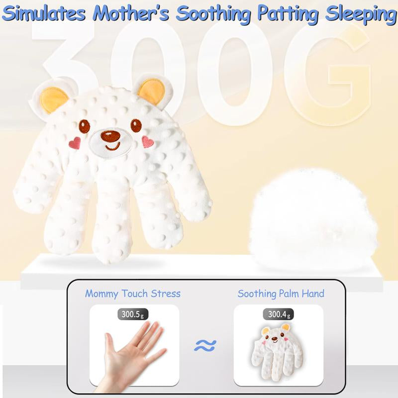 [Cozyvibes] a Patting Soother Pillow Palm, Baby Sleeping Soother Patting Toy, Animals-Shaped Sleeping Aid, Soft Stuffed Animal for Infants, Calming Companion for Naptime and Bedtime