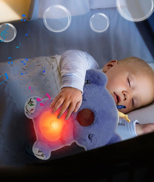 New Breathing Stuffed Animal Sleeping Plush Relief Koala Bear for Anxiety Relief Koala with Rhythmic Breathing Motion with Music Lights & Breathing Motion Adjustable in Four Modes