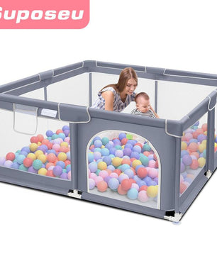 Baby Playpen, Indoor&Outdoor Playard, Play Pens for Kid Activity Center, Sturdy Safety Baby Fence with Breathable Mesh for Toddler Playpen