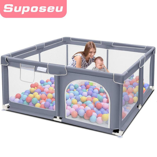 Baby Playpen, Indoor&Outdoor Playard, Play Pens for Kid Activity Center, Sturdy Safety Baby Fence with Breathable Mesh for Toddler Playpen