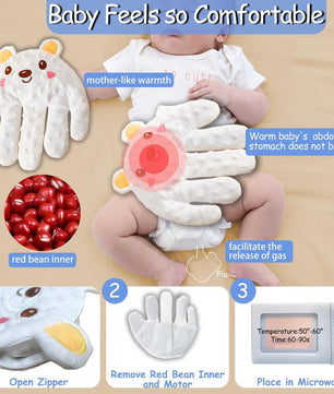 Baby Patting Soothing Palm, Sleepping Soother Patting Toy, Pillow ,Startle Prevention Cartoon Animal Baby Pillow with Red Bean Filling for Newborns - Gentle Soothing and Comfort for Infants