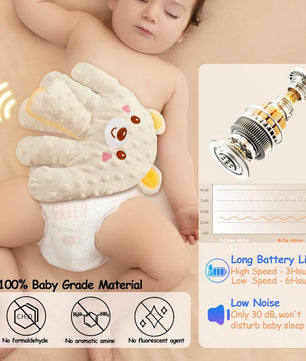 Baby Patting Soothing Palm, Sleepping Soother Patting Toy, Pillow ,Startle Prevention Cartoon Animal Baby Pillow with Red Bean Filling for Newborns - Gentle Soothing and Comfort for Infants